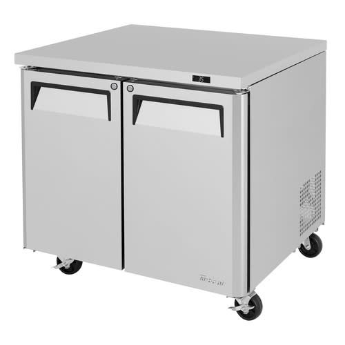 Turbo Air MUR-36 9.5 cu ft Undercounter Refrigerator w/ (2) Sections & (2) Doors, 115v