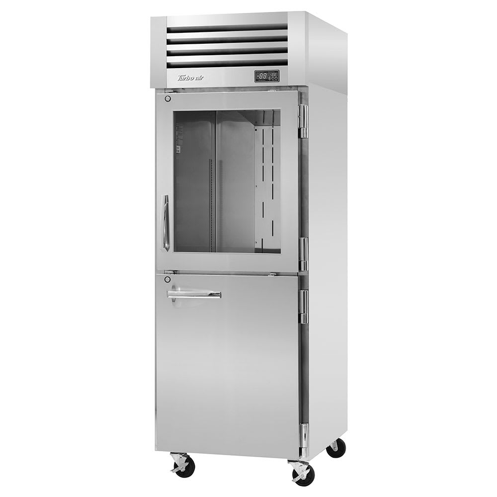 Turbo Air Pro 26r Gsh N 29 Single Section Reach In Refrigerator 1 Solid Door 1 Glass Door 115v