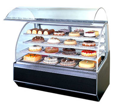 Turbo Air TB-5 59" Full Service Bakery Case w/ Curved Glass - (3) Levels, 115v