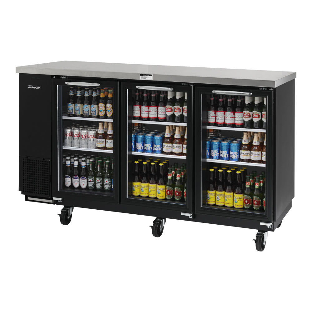 Turbo Air Tbb 24 72sg N 73 3 Section Bar Refrigerator Swinging Turbo Air Tbb 24 72sg N 73 3 Section Bar Refrigerator Swinging Gl Doors 115v