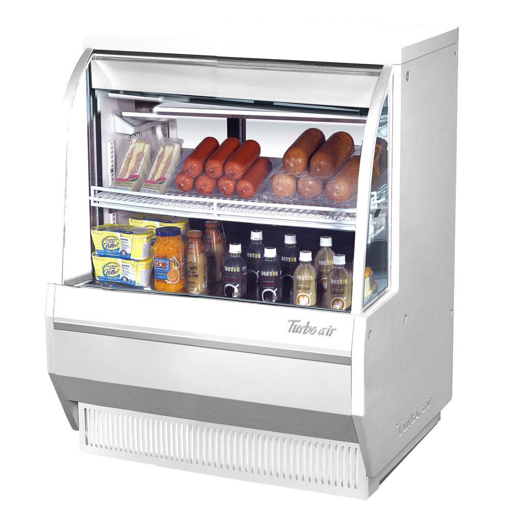 Turbo Air TCDD-36L-W-N 36.5" Full Service Deli Case w/ Curved Glass - (3) Levels, 115v
