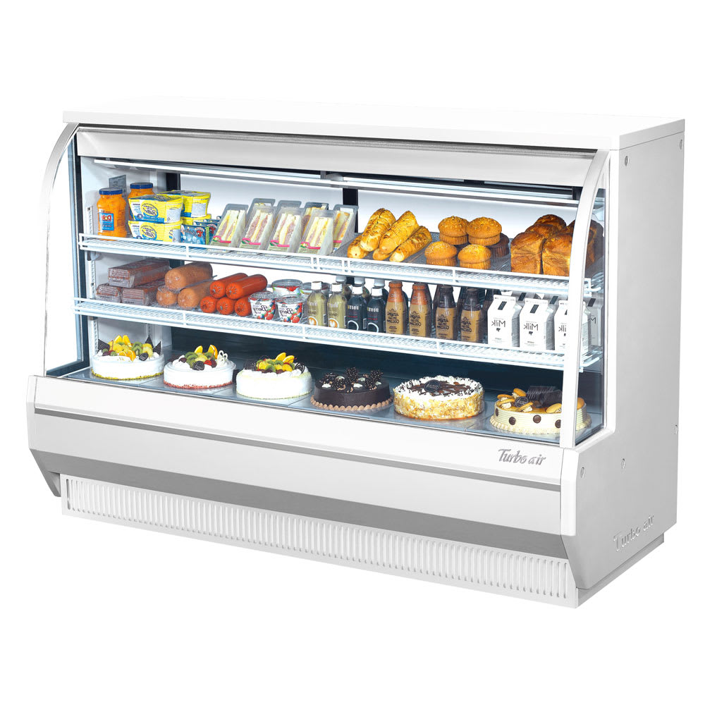 Turbo Air TCDD-72L-W-N 72.5" Full Service Deli Case w/ Curved Glass - (2) Levels, 115v