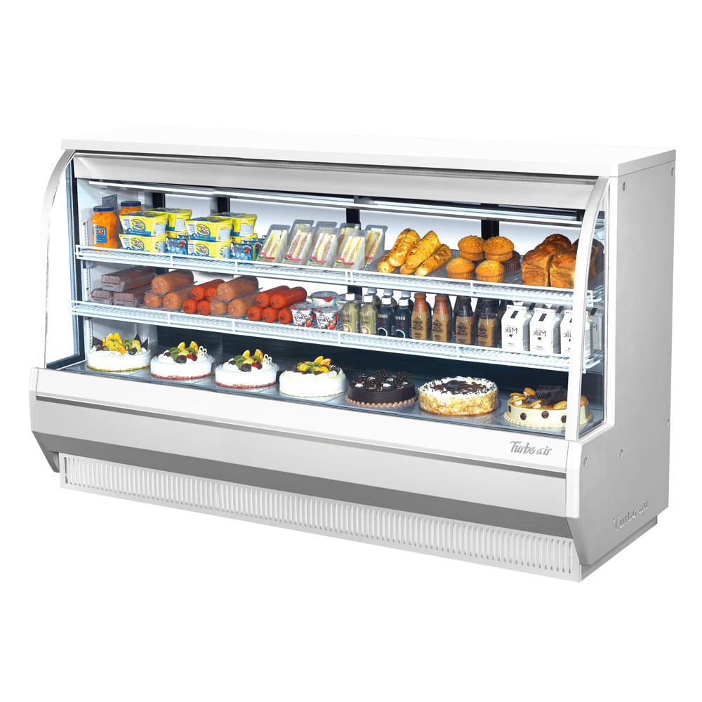 Turbo Air TCDD-96H-W-N 96.5" Full Service Deli Case w/ Curved Glass - (3) Levels, 115v