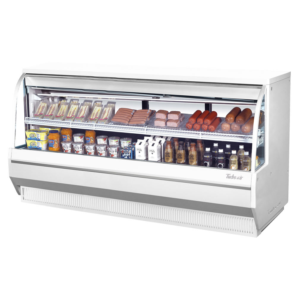 Turbo Air TCDD-96L-W-N 96.5" Full Service Deli Case w/ Curved Glass - (2) Levels, 115v
