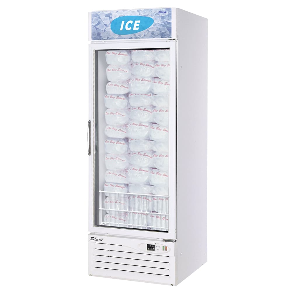 Turbo Air TGIM-23 Ice Merchandiser w/ 1 Section, Bottom Mount & Wire Shelves, 21.1 cu ft