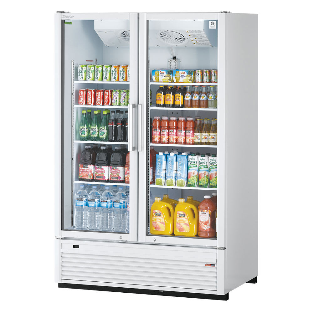 Turbo Air TGM-47SD-N 51" Two-Section Glass Door Merchandiser w/ Swing Doors, 115v