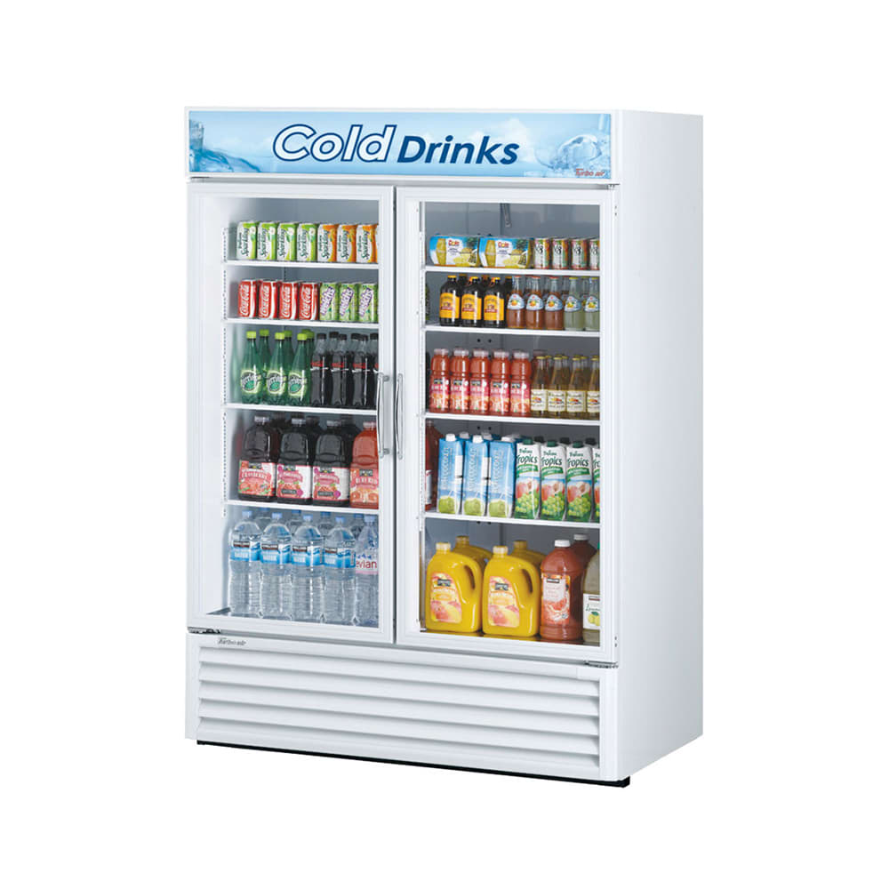 Turbo Air TGM-50RS-N 55.88" Two-Section Glass Door Merchandiser w/ Swing Doors, 115v