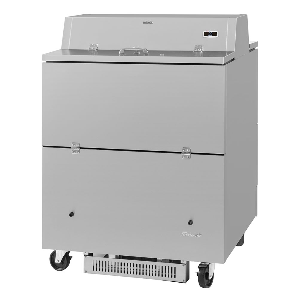 Turbo Air TMKC-34D-N-SS Milk Cooler w/ Top & Side Access - (512) Half Pint Carton Capacity, 115v