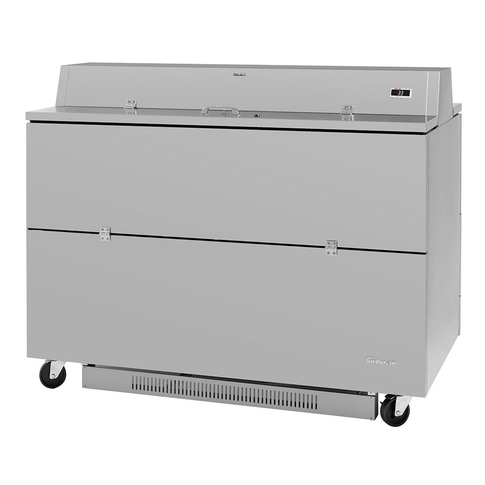 Turbo Air TMKC-58D-N-SS Milk Cooler w/ Top & Side Access - (1024) Half Pint Carton Capacity, 115v