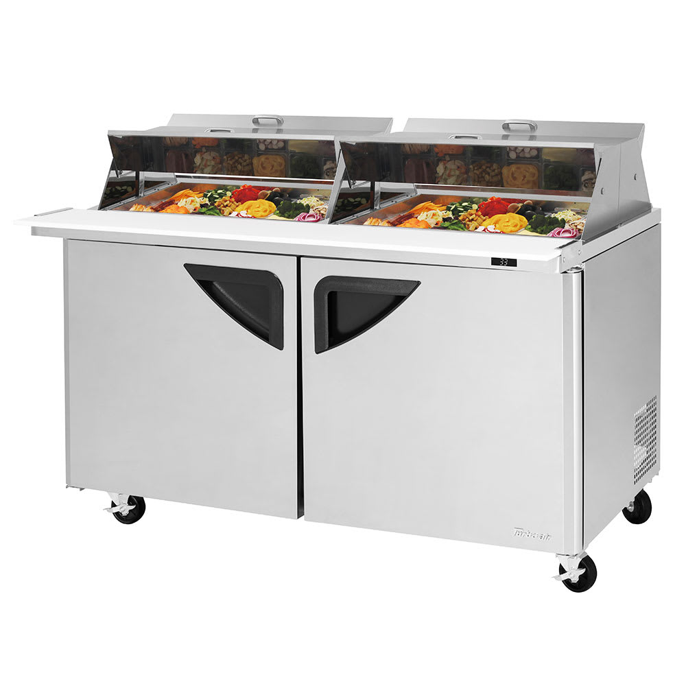 Turbo Air TST-60SD-24-N-DS 60.25" Sandwich/Salad Prep Table w/ Refrigerated Base, 115v