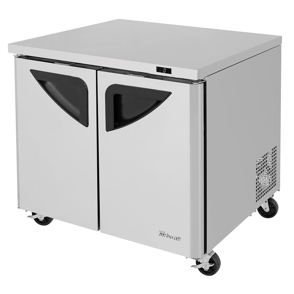 Turbo Air TUF-36SD-N 9 cu ft Undercounter Freezer w/ (2) Sections & (2) Doors, 115v