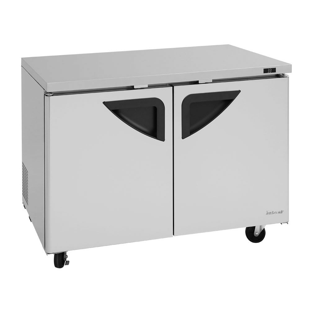 Turbo Air TUR-48SD-N 12 cu ft Undercounter Refrigerator w/ (2) Sections & (2) Doors, 115v