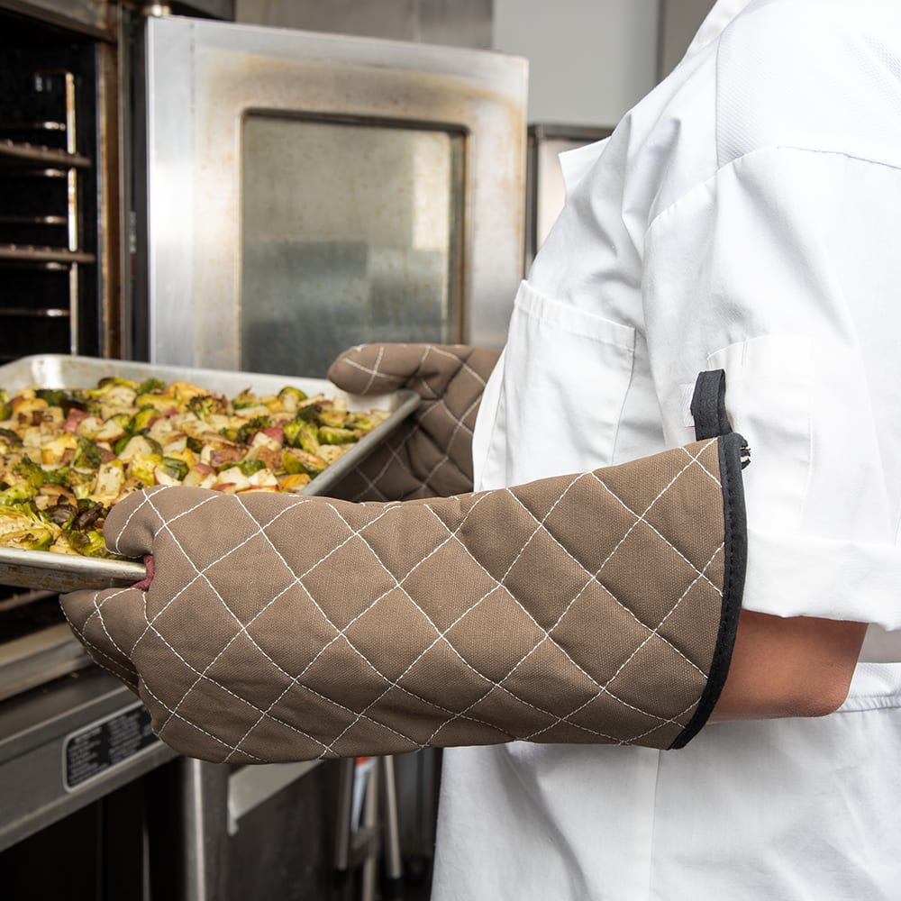 San Jamar 800FG17 Oven Mitt, 17" L, Elbow Length, Protects to 425F