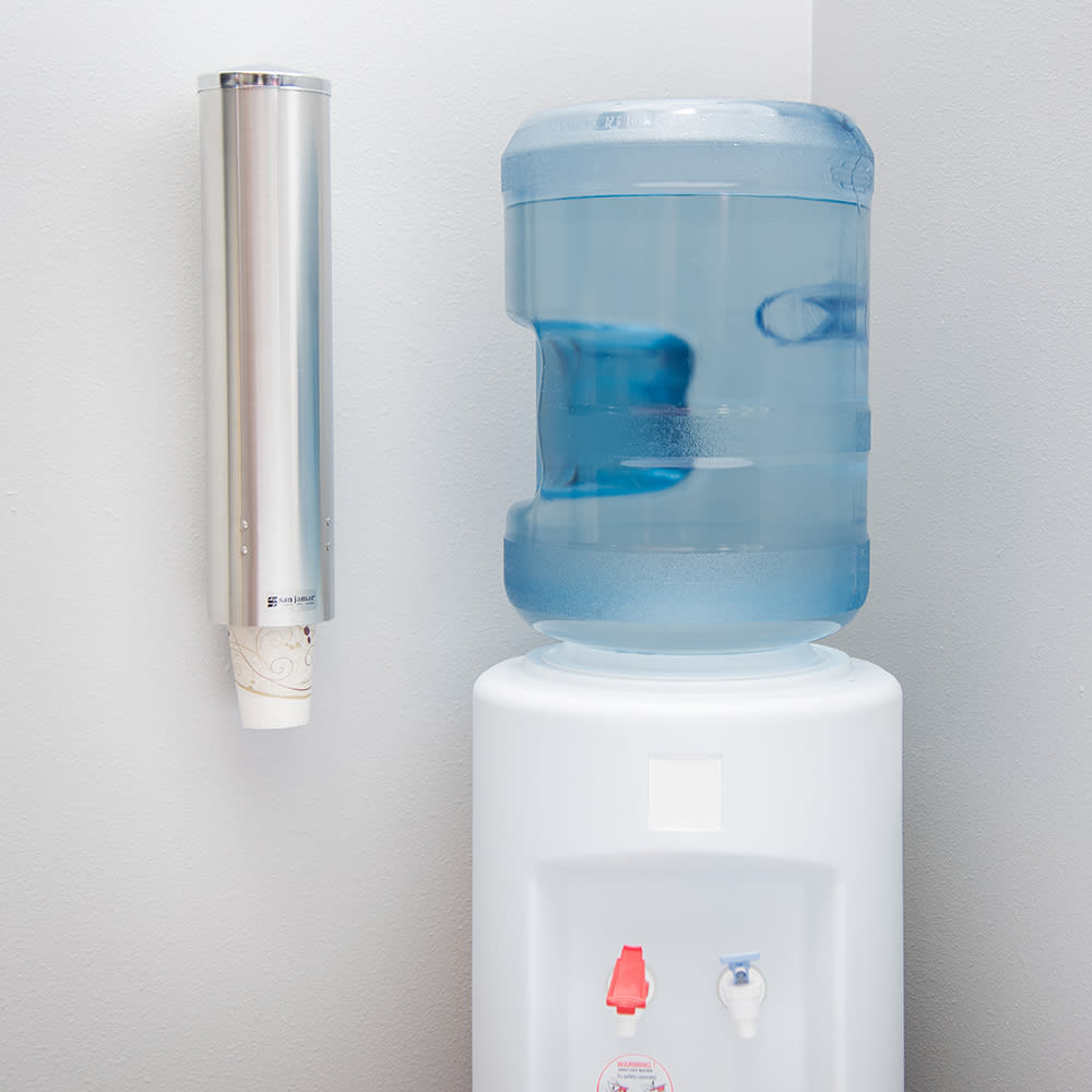 San Jamar C3250SS Classic Large Water Cup Dispenser, 4 1/2 to 7 oz Cone