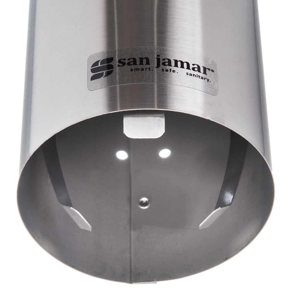 San Jamar C4150SS Small Pull Type Water Cup Dispenser, Cone 3 4 1/2 oz