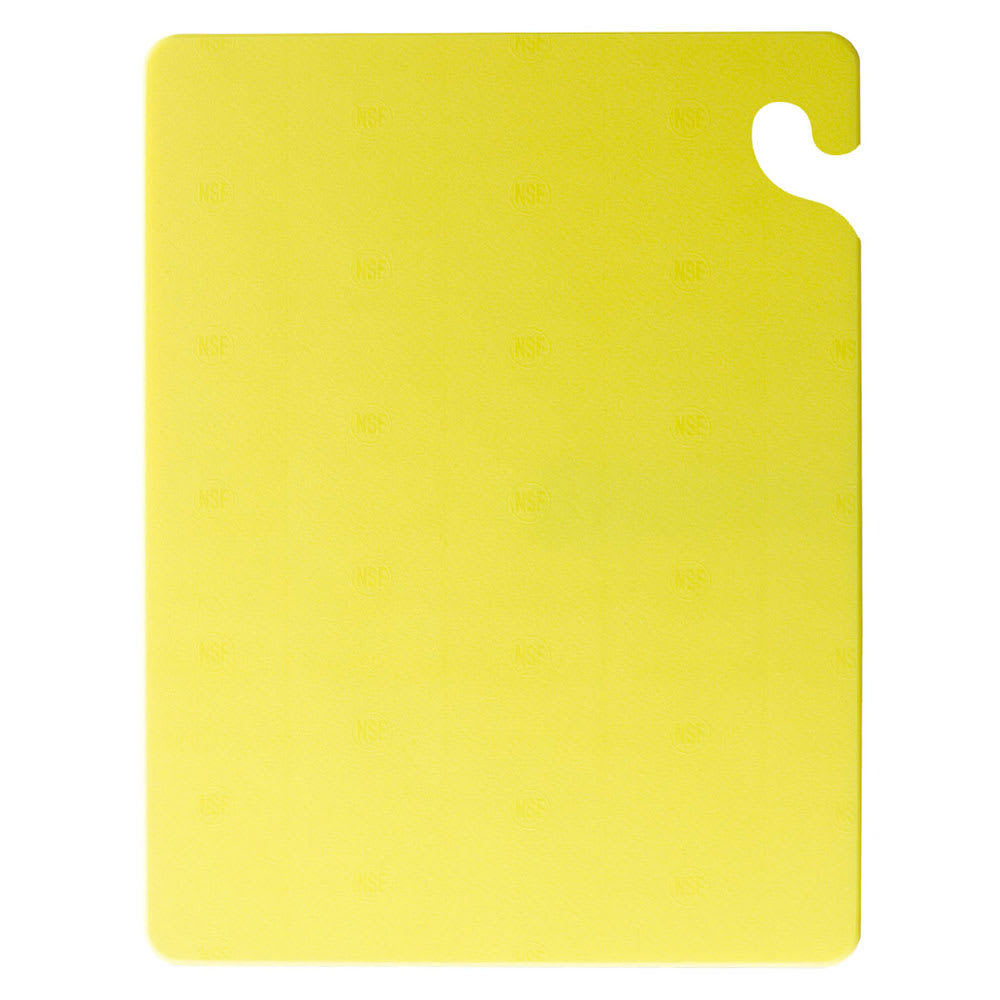 San Jamar CB182434YL Cut-N-Carry Cutting Board, 18 x 24 x 3/4 in, NSF, Yellow