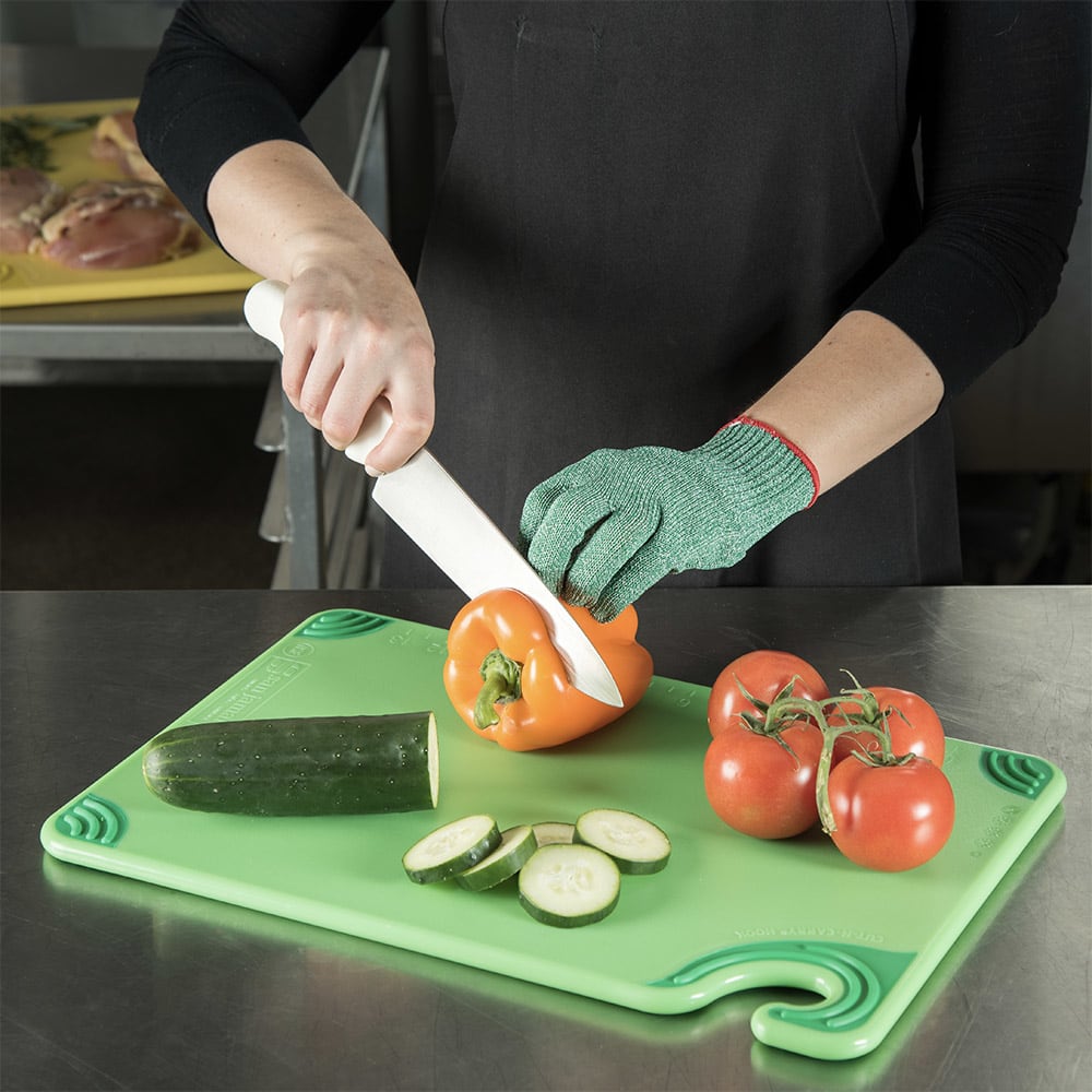 San Jamar CBG121812GN SafTGrip Cutting Board, 12 x 18 x 1/2 in, NSF