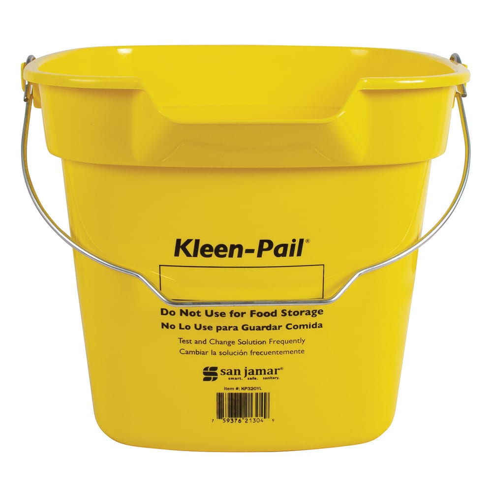 yellow plastic pail