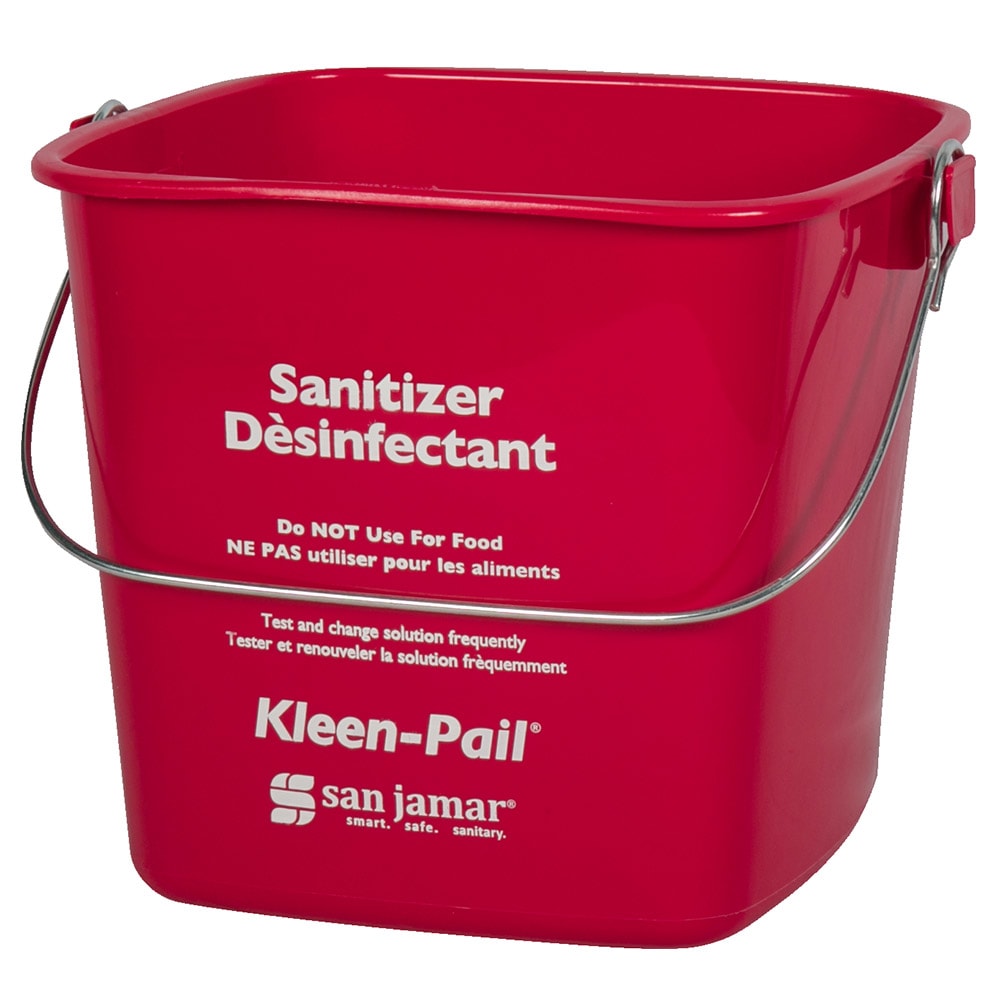 BYLD 3 Quart Red Sanitizing Cleaning Bucket 