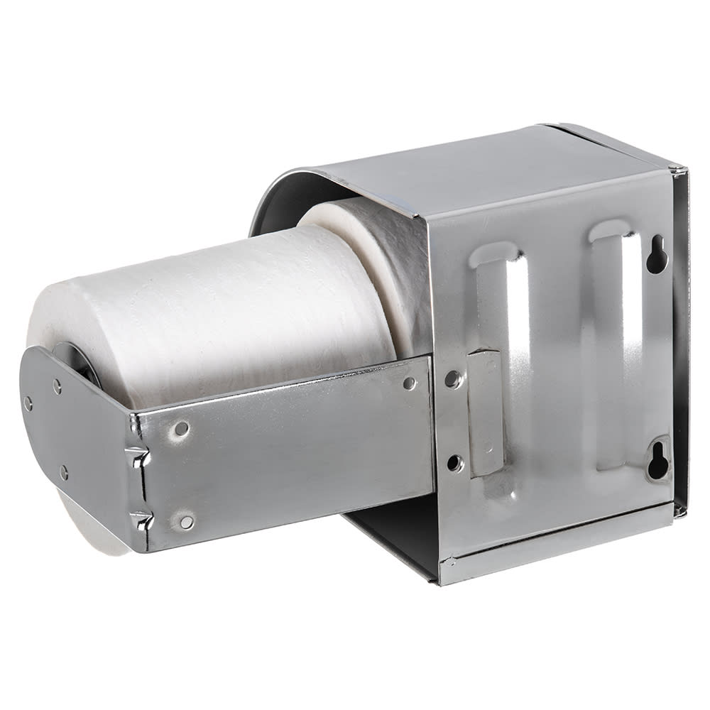 San Jamar R1500XC Tissue Dispenser, 2 Rolls, 1 Covered, Key Lock