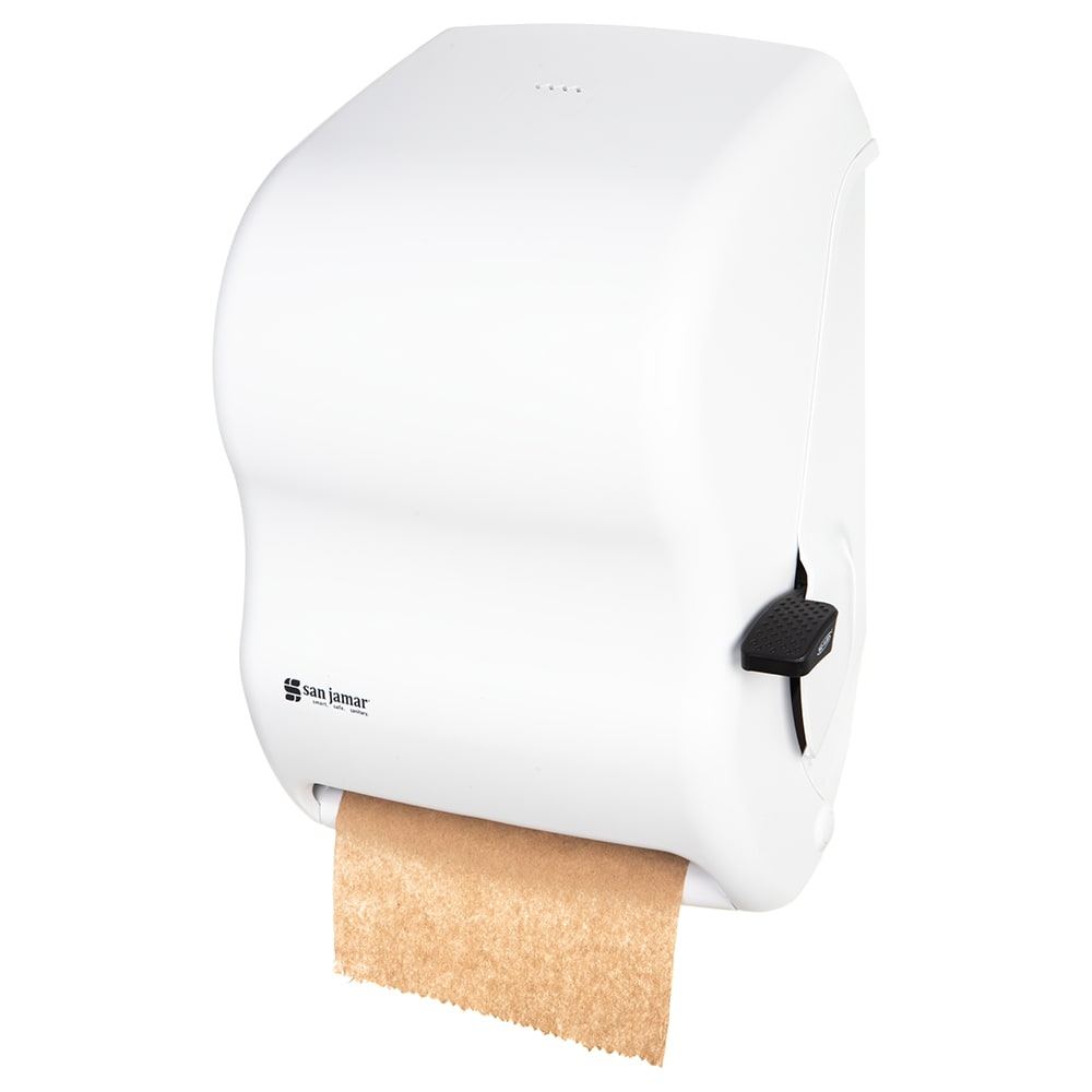 Wall Mounted Toilet Roll Dispenser Holder Mini Jumbo White Plastic 