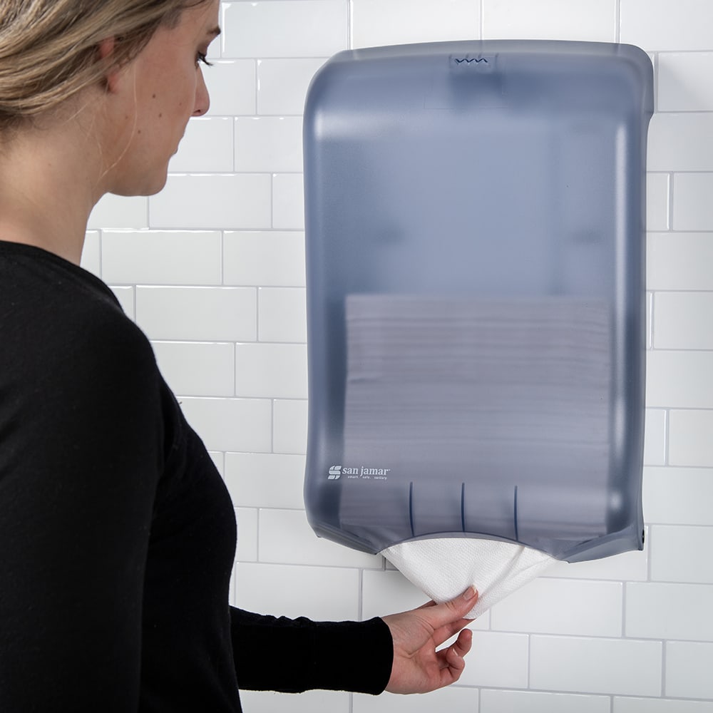 San Jamar T1700TBL Wall Mount Paper Towel Dispenser for C Fold or