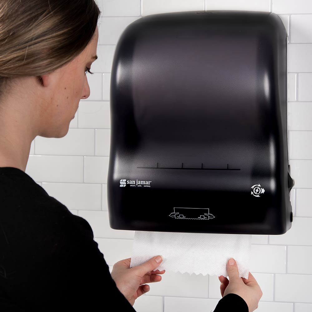 San Jamar T7400TBK Wall Mount Touchless Roll Paper Towel Dispenser