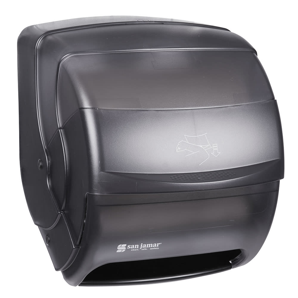 San Jamar T850TBK Wall Mount Roll Paper Towel Dispenser - Plastic ...