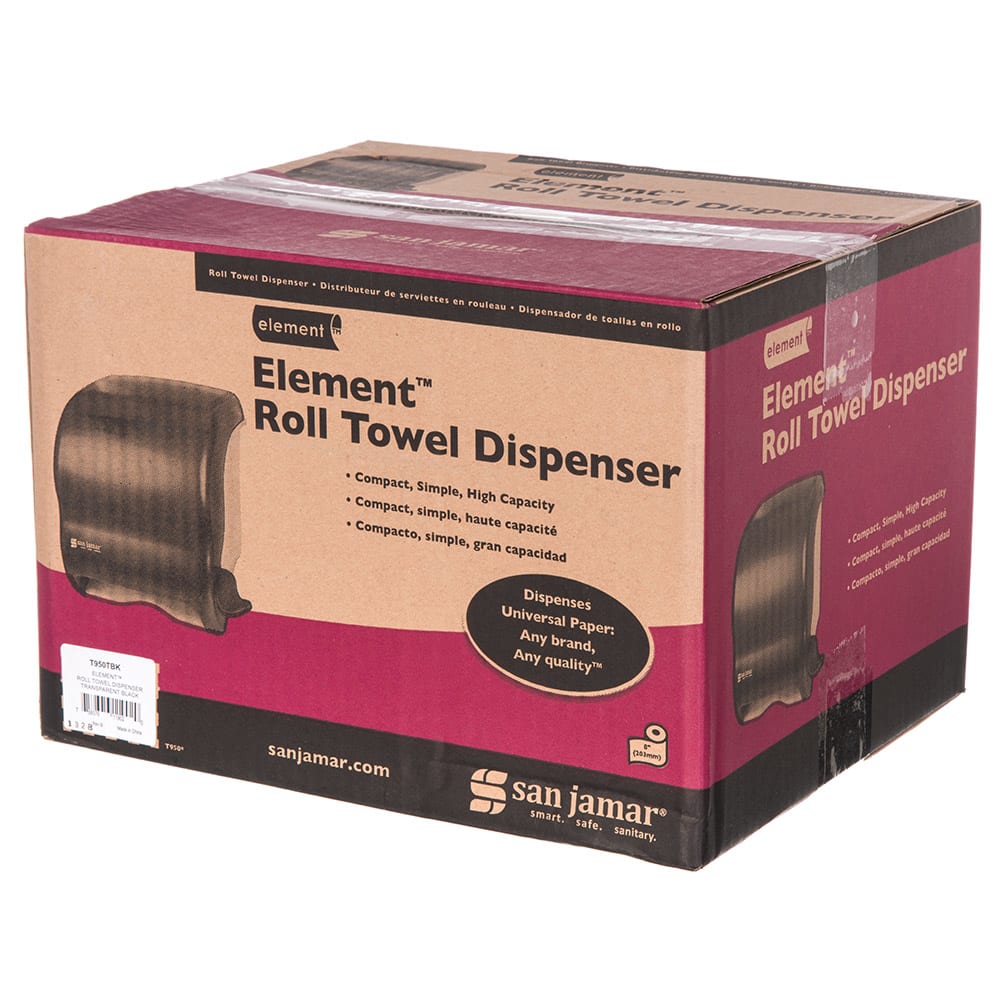 San Jamar T950TBK Wall Mount Roll Paper Towel Dispenser ...