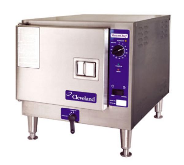Cleveland 22CET3.1 Electric Countertop Steamer w/ (3) Full Size Pan Capacity, 240v/3ph