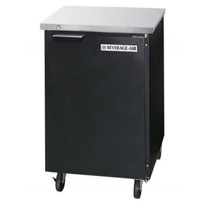 Beverage Air BB24GF-1-S 24" (1) Section Bar Refrigerator - Swinging Glass Door, 115v