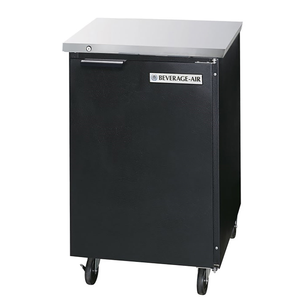 Beverage Air BB24HC-1-F-B 24" (1) Section Bar Refrigerator - Swinging Glass Door, 115v