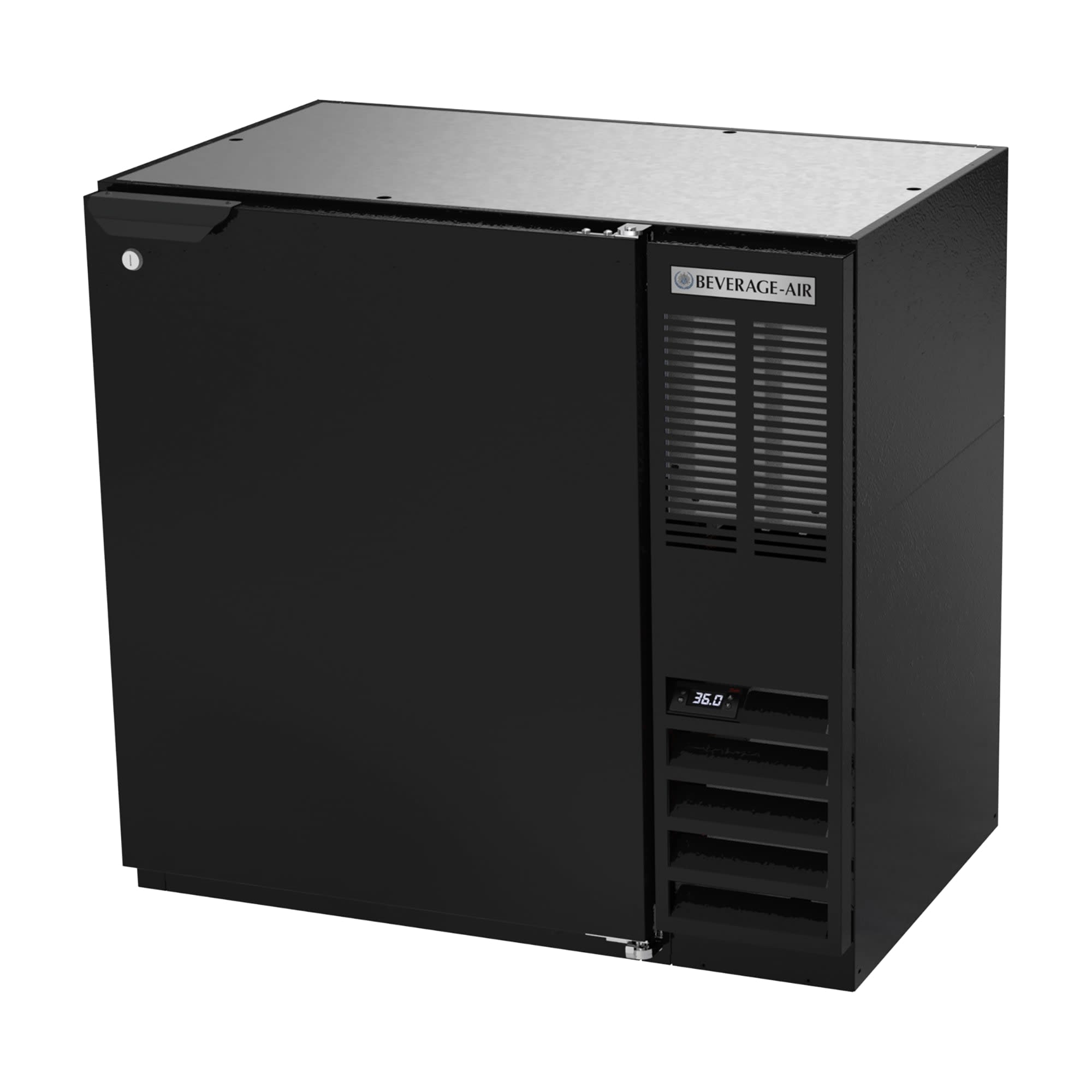 Beverage Air BB36HC-1-F-B 36" (1) Section Bar Refrigerator - Swinging Solid Door, 115v