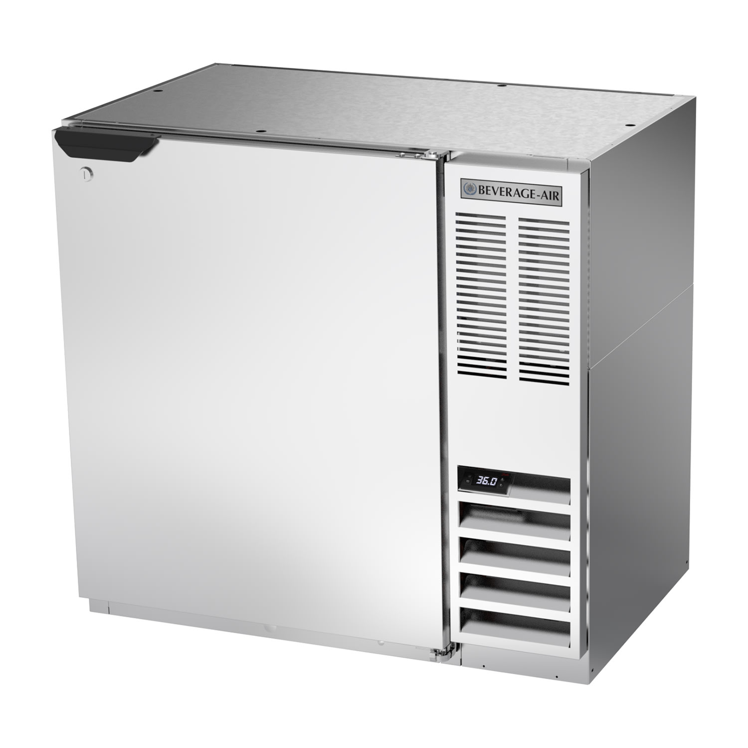 Beverage Air BB36HC-1-F-S 36" (1) Section Bar Refrigerator - Swinging Solid Door, 115v