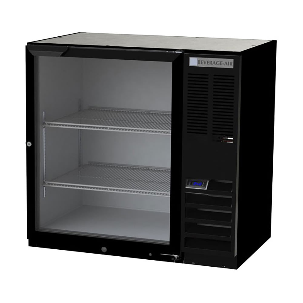 Beverage Air BB36HC-1-G-S-27 36" (1) Section Bar Refrigerator - Swinging Glass Door, 115v