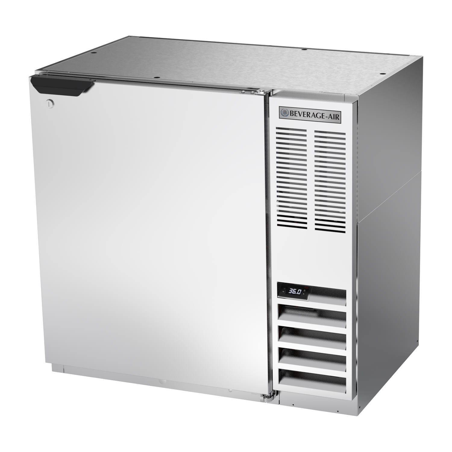 Beverage Air BB36HC-1-S 36" (1) Section Bar Refrigerator - Swinging Solid Door, 115v