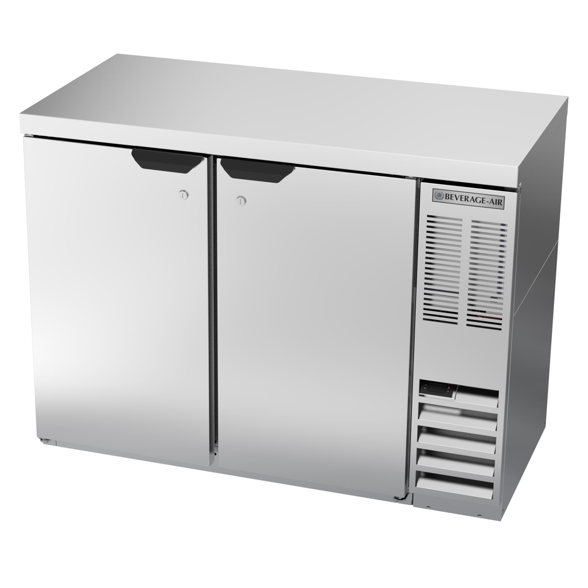 Beverage Air BB48HC-1-S-27 48" (2) Section Bar Refrigerator - Swinging Solid Door, 115v