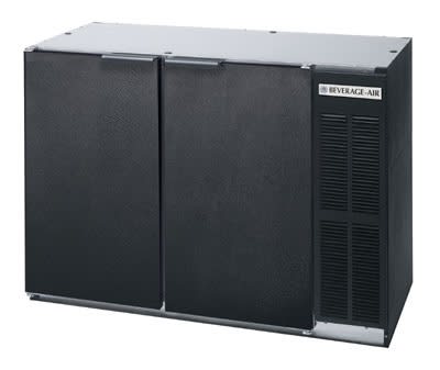 Beverage Air BB48Y-1-B 48" (2) Section Bar Refrigerator - Swinging Solid Doors, 115v