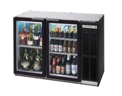 Beverage Air BB72GYF-1-S-27-PT 72" (3) Section Bar Refrigerator - Swinging Glass Doors, 115v