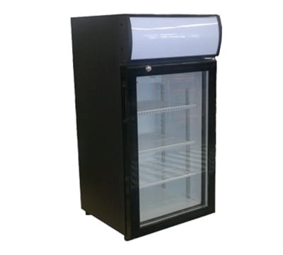 Beverage Air CTF96-1-B-LED 21.5" One-Section Display Freezer w/ Swinging Door - Rear Mount Compressor, 115v