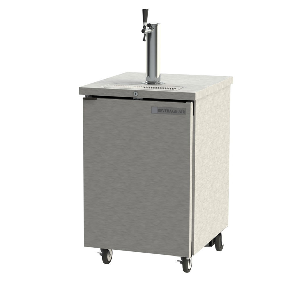 Beverage Air DD24HC1SWINE 24" Draft Wine Cooler w/ (1) Keg Capacity & (1) Column, Black, 115v