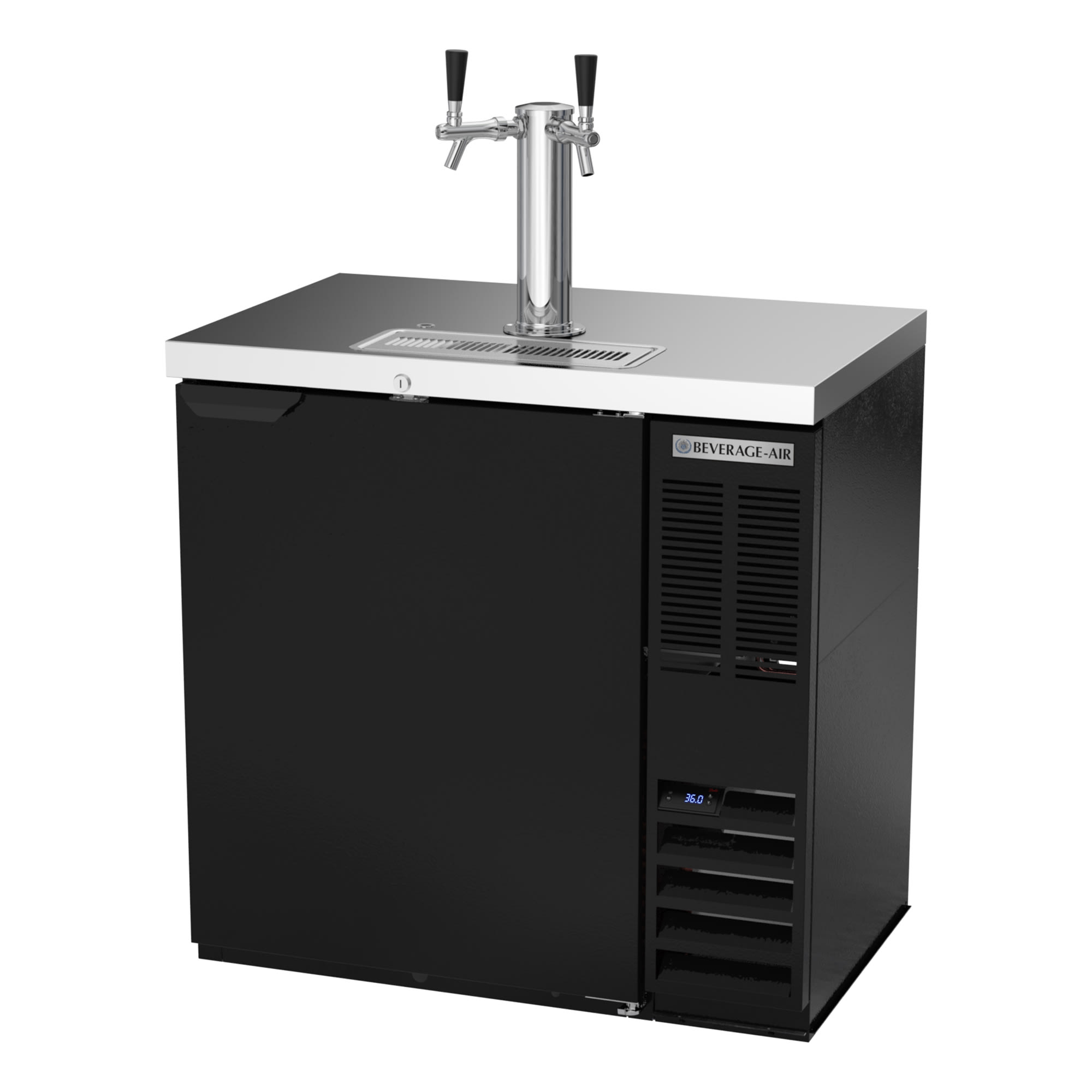 Beverage Air DD36HC-1-B 36" Draft Beer System w/ (1) 1/2-Keg Capacity - (1) Column, Black, 115v