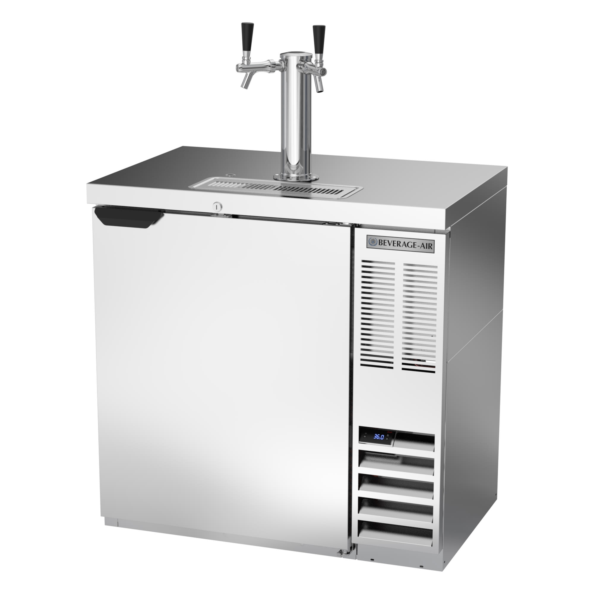 Beverage Air DD36HC-1-S 36" Draft Beer System w/ (1) 1/2 Keg Capacity - (1) Column, Stainless, 115v