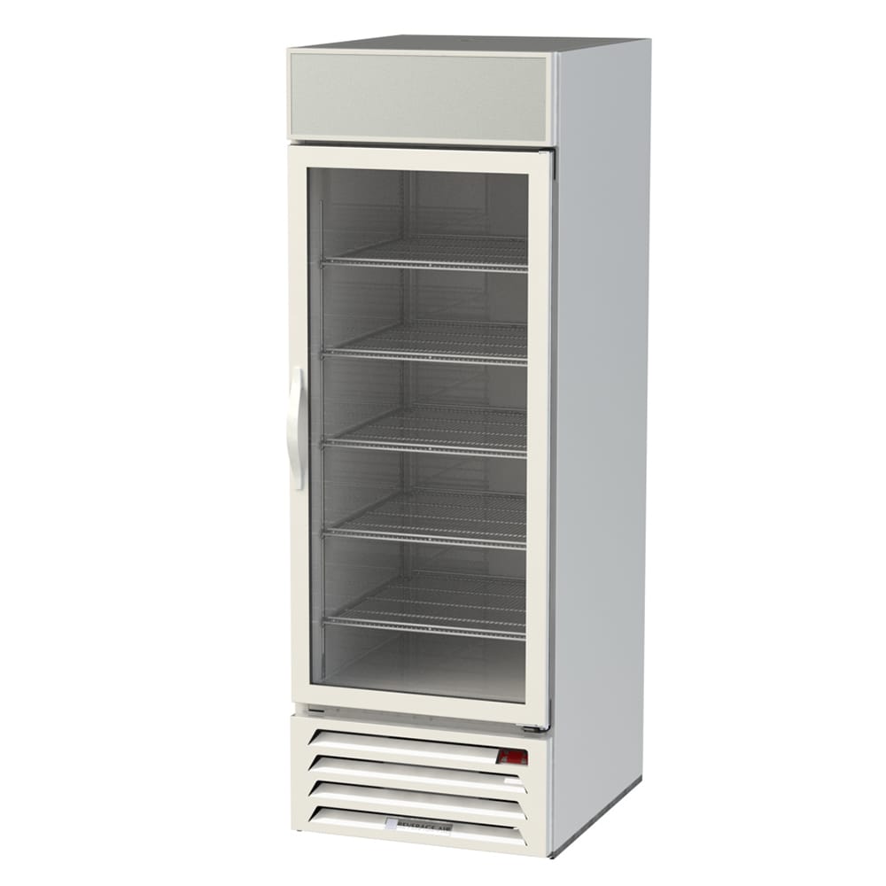 Beverage Air MMR23HC-1-W 27" One-Section Glass Door Merchandiser w/ Swing Door, White, 115v