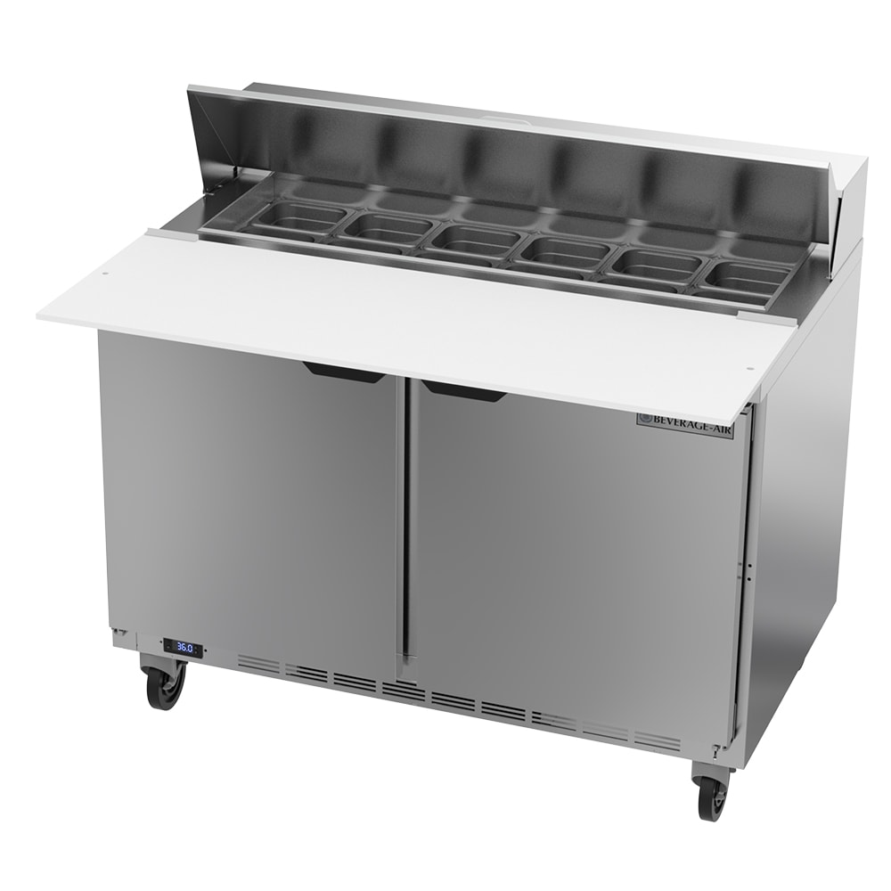 Beverage Air SPE48HC-12C 48" Sandwich/Salad Prep Table w/ Refrigerated Base, 115v