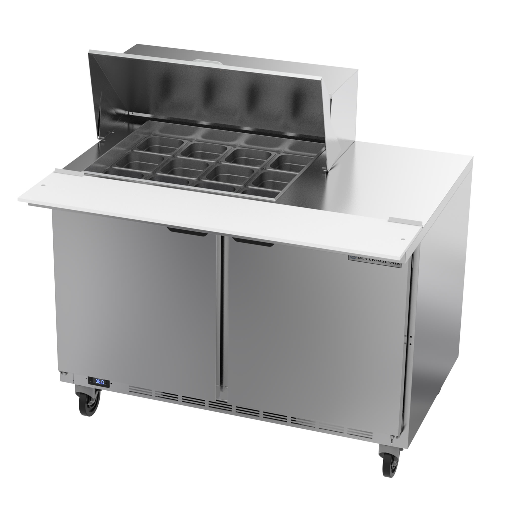 Beverage Air SPE48HC-12M 48" Sandwich/Salad Prep Table w/ Refrigerated Base, 115v