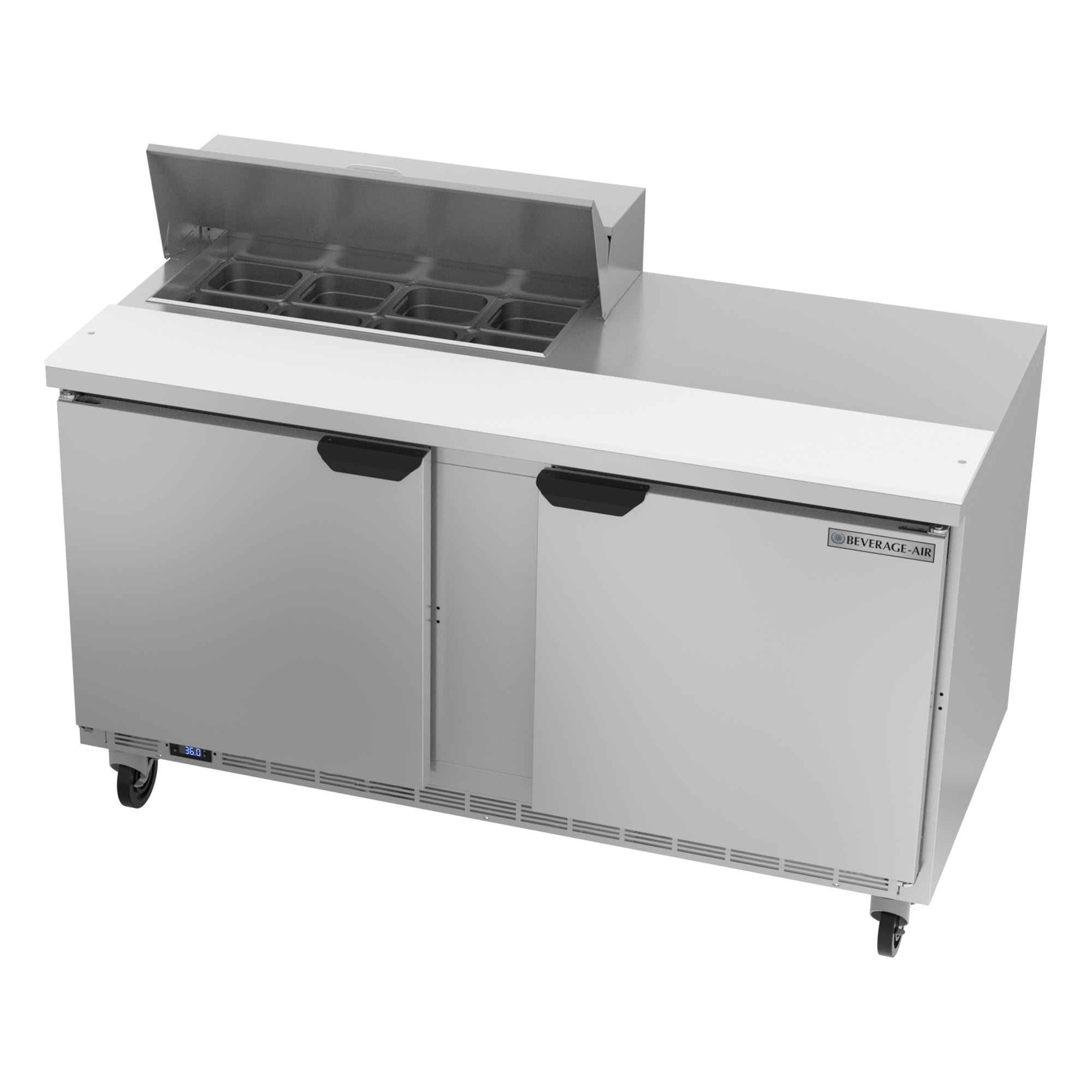 Beverage Air SPE60HC-08 60" Sandwich/Salad Prep Table w/ Refrigerated Base, 115v