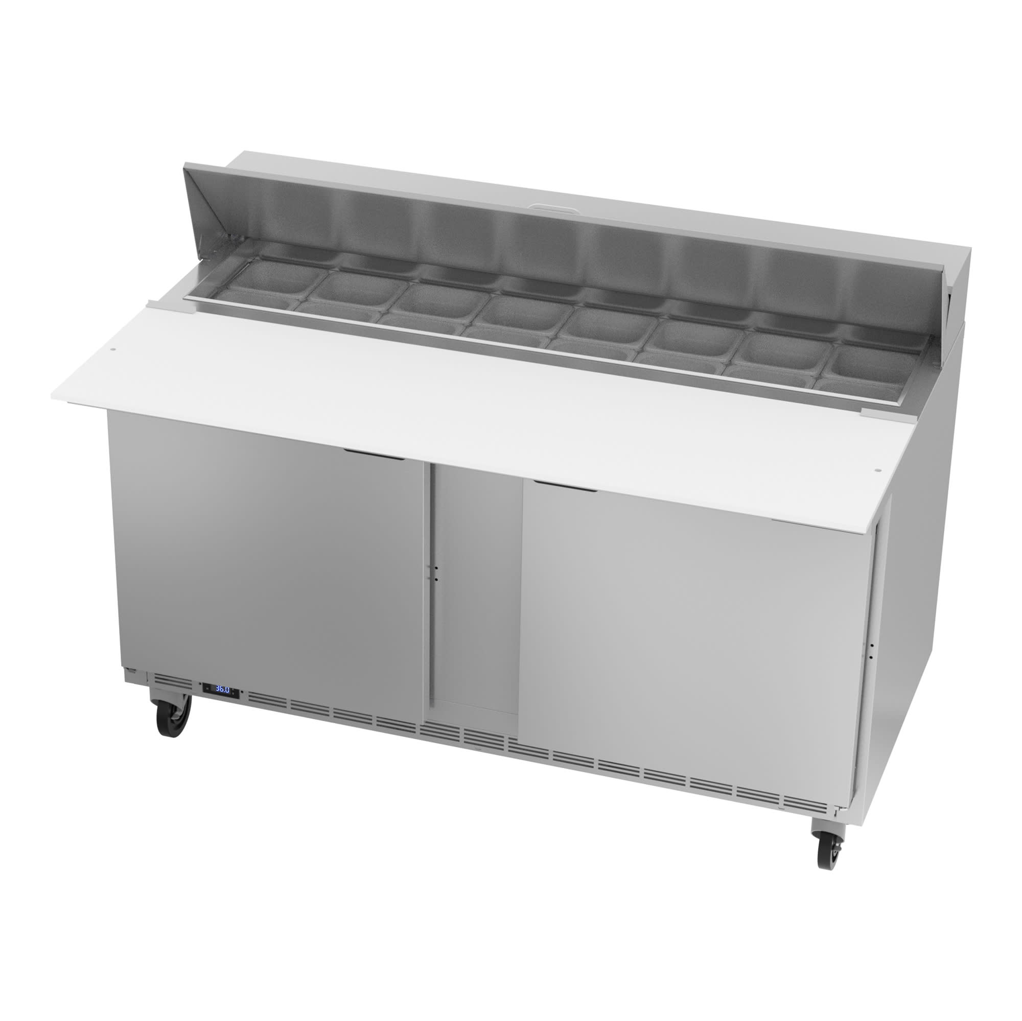 Beverage Air SPE60HC-16C 60" Sandwich/Salad Prep Table w/ Refrigerated Base, 115v