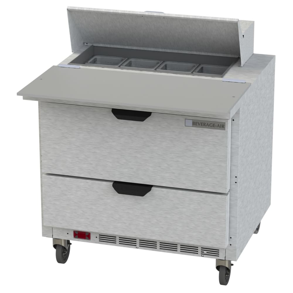Beverage Air SPED36HC-08C-2 36" Sandwich/Salad Prep Table w/ Refrigerated Base, 115v