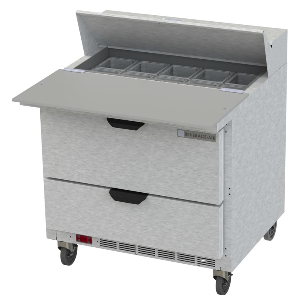 Beverage Air SPED36HC-10C-2 36" Sandwich/Salad Prep Table w/ Refrigerated Base, 115v
